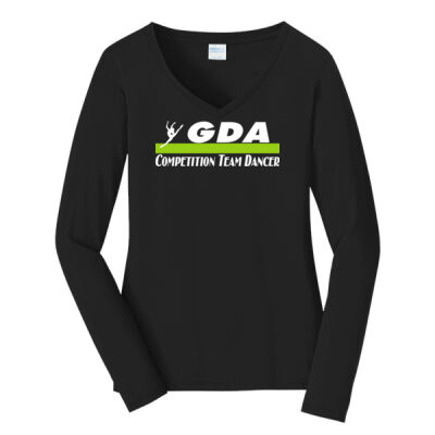 GDA COMPETITION TEAM ONLY - Ladies Long Sleeve Fan Favorite V Neck Tee Thumbnail